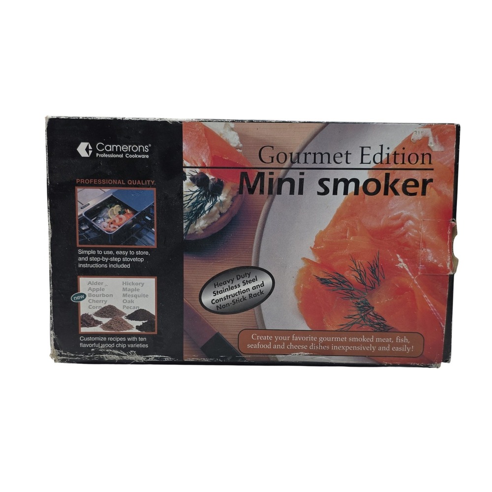 Camerons Professional Cookware Stovetop Smoker Stainless Steel+ 2 Wood Chips